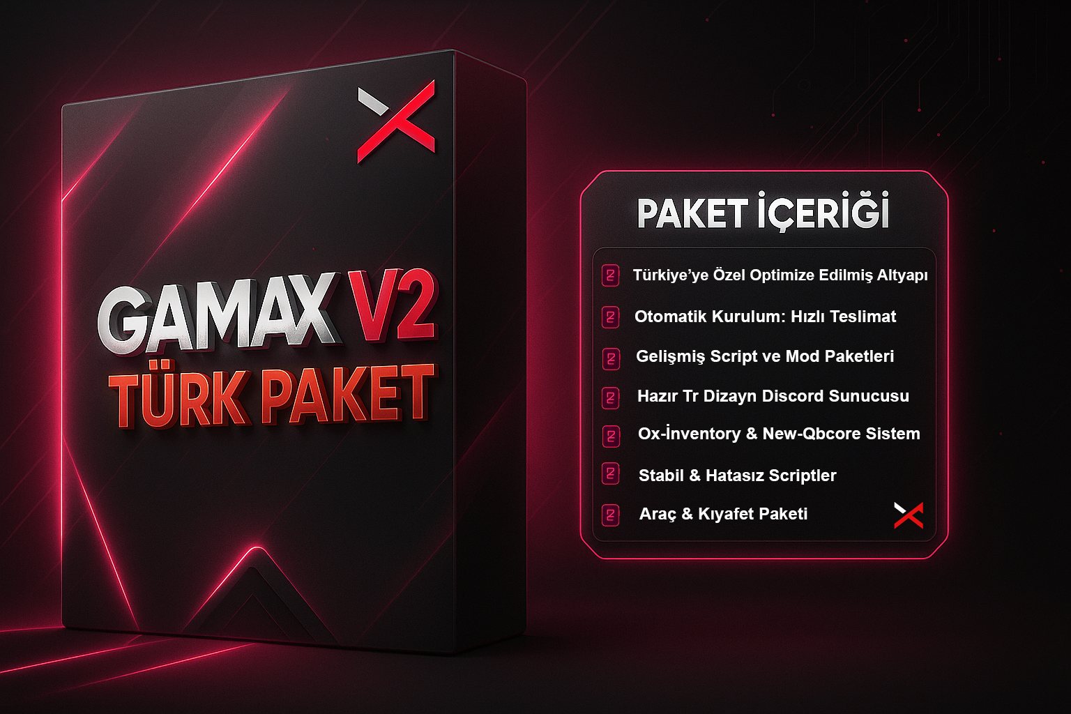GamaX V2 Türk Paket kutu görseli